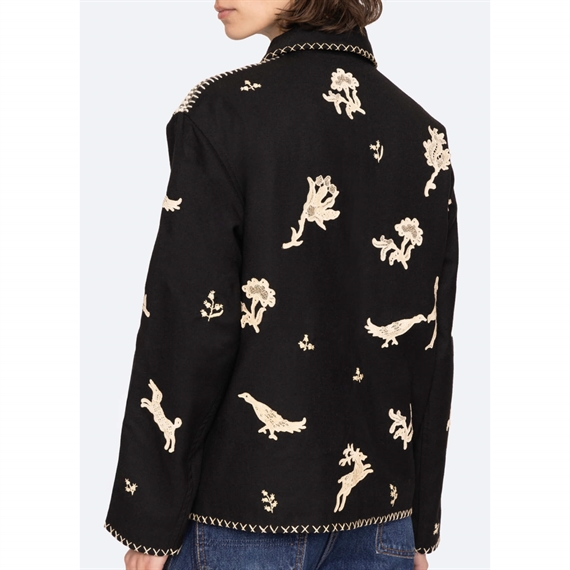 Sea New York MIKA Applique Jacket, Black 